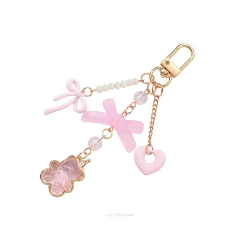 

X5XA милые брелки для девочек, милые автомобильные брелки, аксессуары, кошелек для ключей, подвески для сумок для женщин, брелок