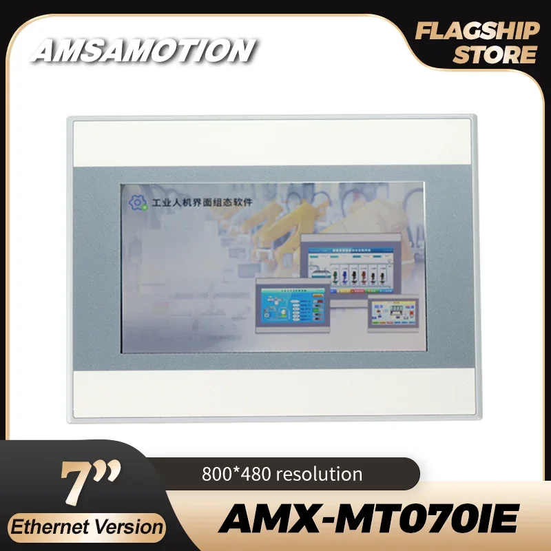 AMSAMOTION 7 "4.3 10" HMI Touch Screen, compatível com MR0701NE, Interface Ethernet, Monitor de painel LCD, Controlador CNC