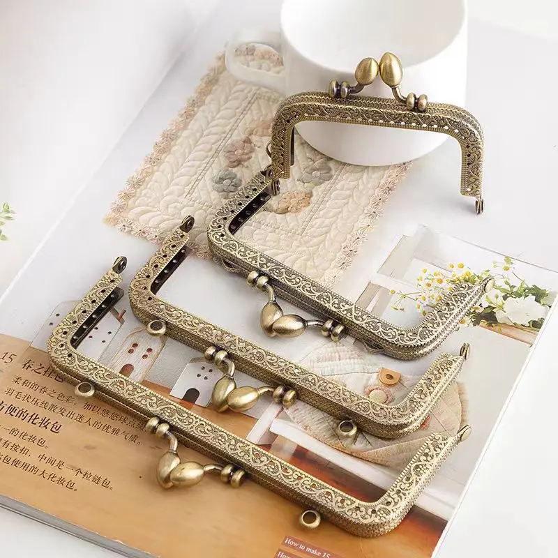 

10PCS 8.5-30cm Metal Purse Frame Handle Coins Bags Part Kiss Clasp Lock Handbag Accessories