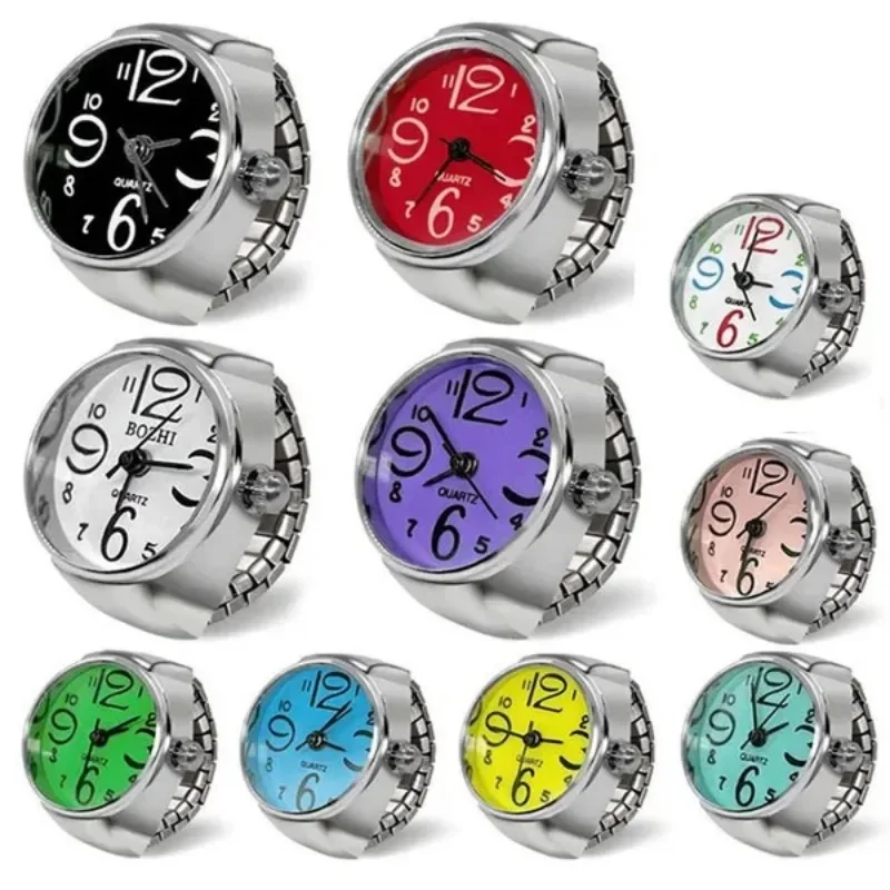 1 Pc Women Men Fashion Mini Ring Watch Vintage Personalized Quartz Finger Watch Rings Jewelry Gifts Accessories