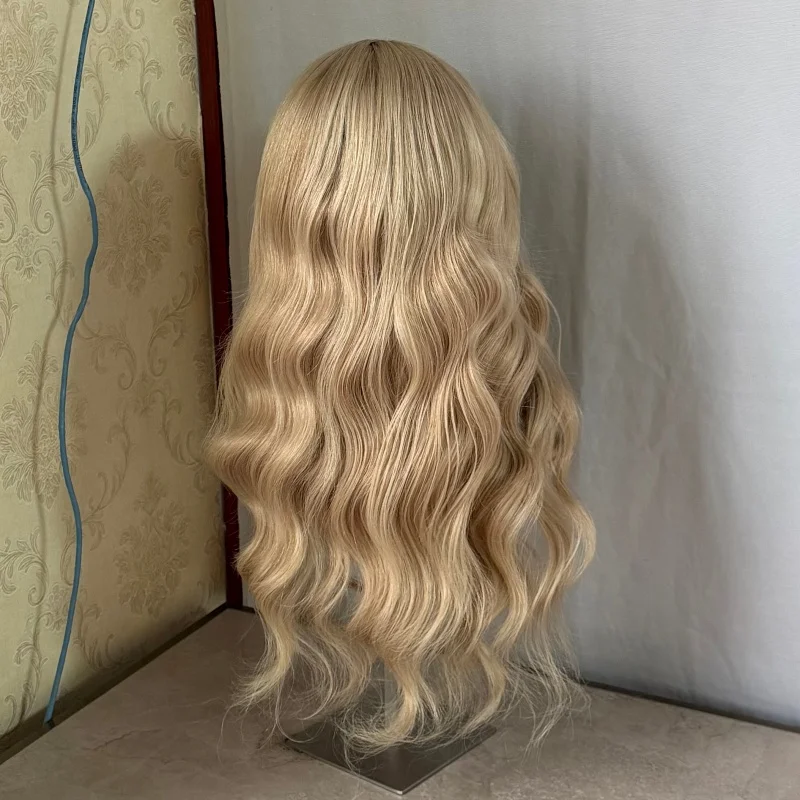 

Full Lace Wig Stock Real Human Hair Wigs Loose Deep Virgin HD Lace Full Wig Glueless Golden Blonde Ombre Colored Ready to WEar