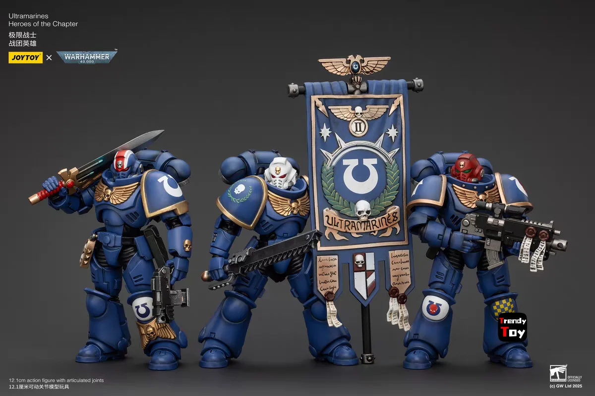 【JOYTOY】 Warhammer 40K Ultramarines Heroes of The Chapter 3PCS 1/18 Action Figure