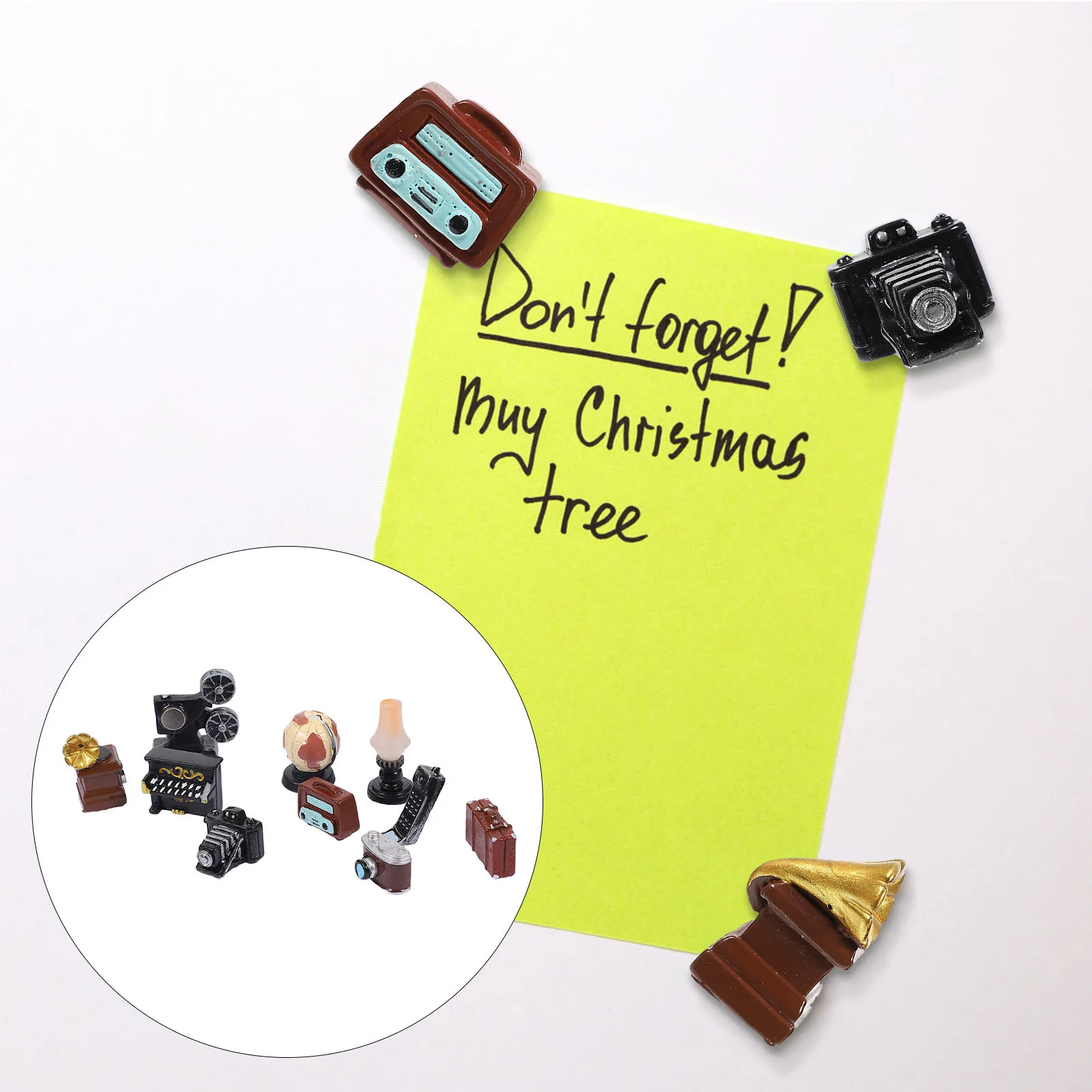 

10Pcs Fridge Magnets Resin Vintage Electrical Appliances Retro Style Fridge Decoration Refrigerator Decor Supplies