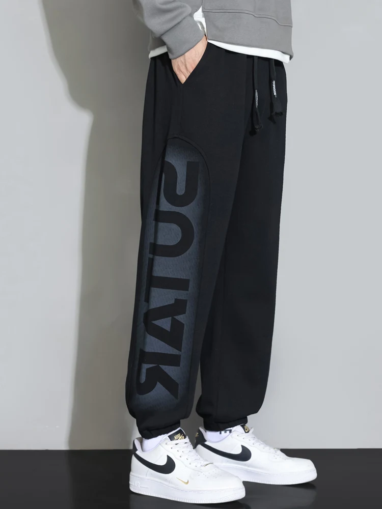 

Модные американские повседневные брюки Harlan для мужчин, свободного кроя, спортивные штаны, осенние длинные брюки из полиэфирного волокна, не мнущиеся