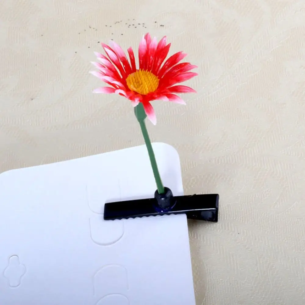 1Pair Simulation Bean Sprout Hair Clip Mushroom Butterfly Flower Plant Hairpins Cherry Hair Accessories Cartoon Duckbill Clips