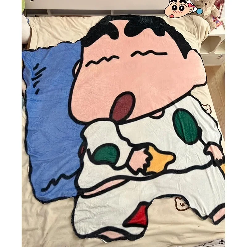 

MINISO Crayon Shin Siesta Blanket Office Siesta Sofa Bed with Flannel Air Conditioning Blanket Baby Summer Thin