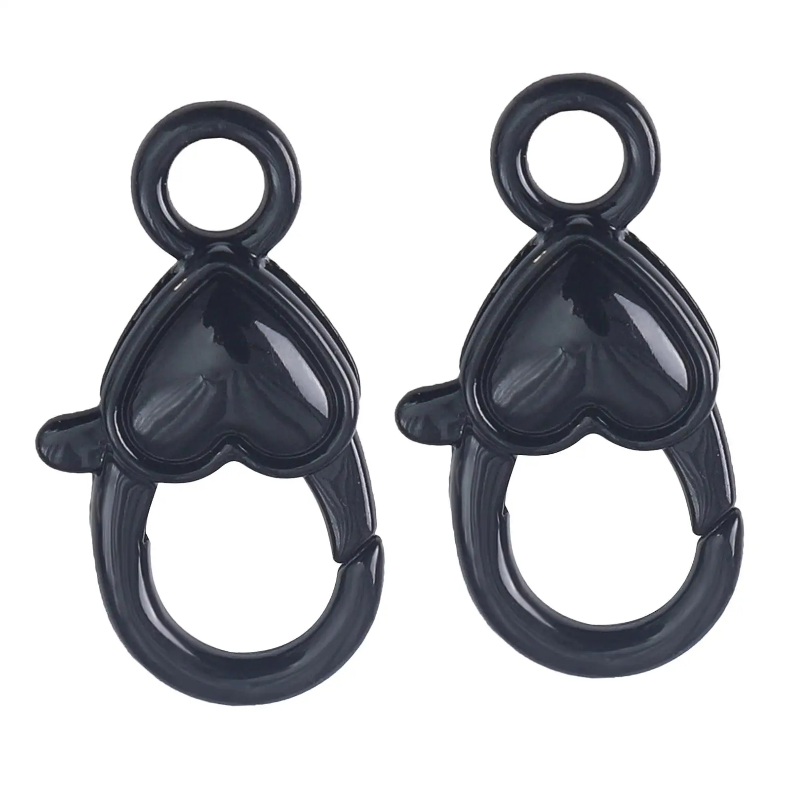 

2Pcs Lobster Clasp DIY Heart Shape Key Ring Buckle for Keyring Keychain Toy