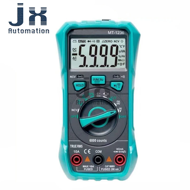 

MT-1236 MT-1280 3-5/6 Цифровой мультиметр с автоматическим диапазоном истинного среднеквадратичного значения DCV ACV DCA ACA Электрический мультиметр с защитой от ожогов Светодиодное освещение