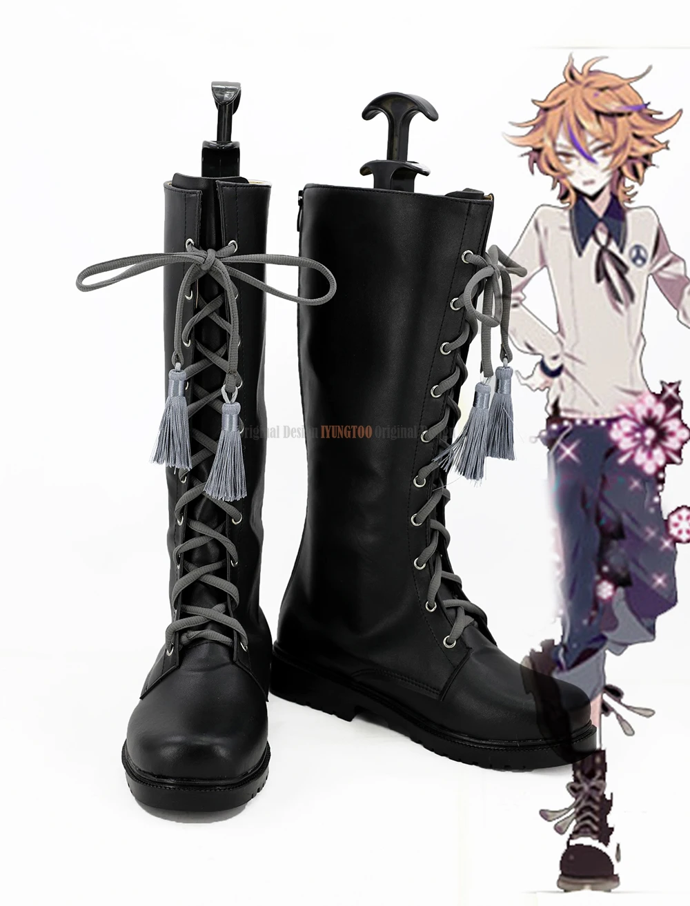 

Gotou Toushirou Cosplay Shoes Touken Ranbu Online Gotou Toushirou Cosplay Boots Black Shoes Custom Made