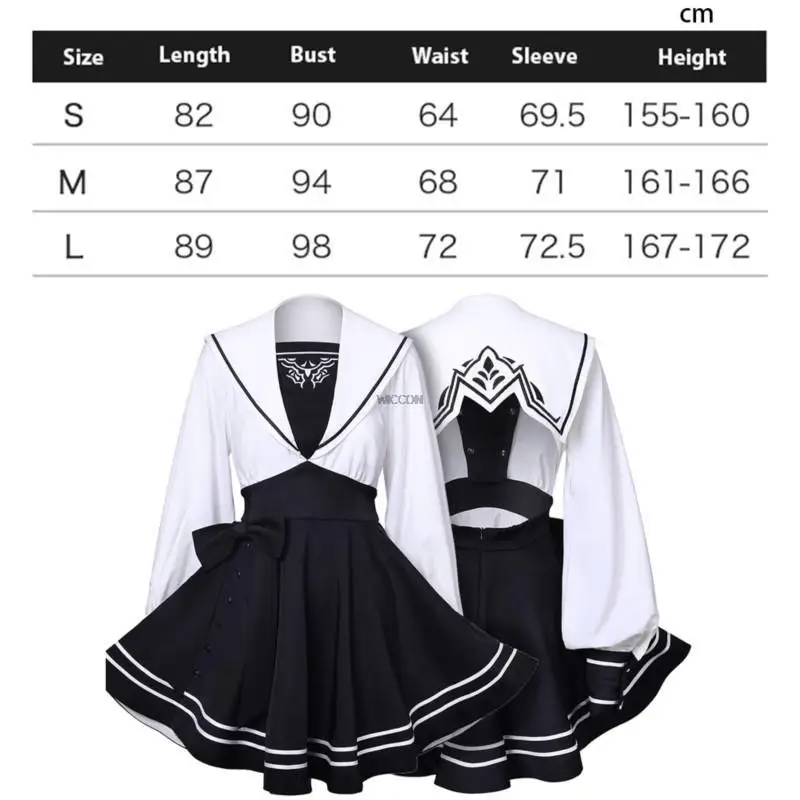 Nier Automata ملابس تأثيري للنساء ، Yorha Sailor Suit ، ملابس مثيرة ، لعب الأدوار ، الفتيات ، حفلة الهالوين ، فستان فاخر