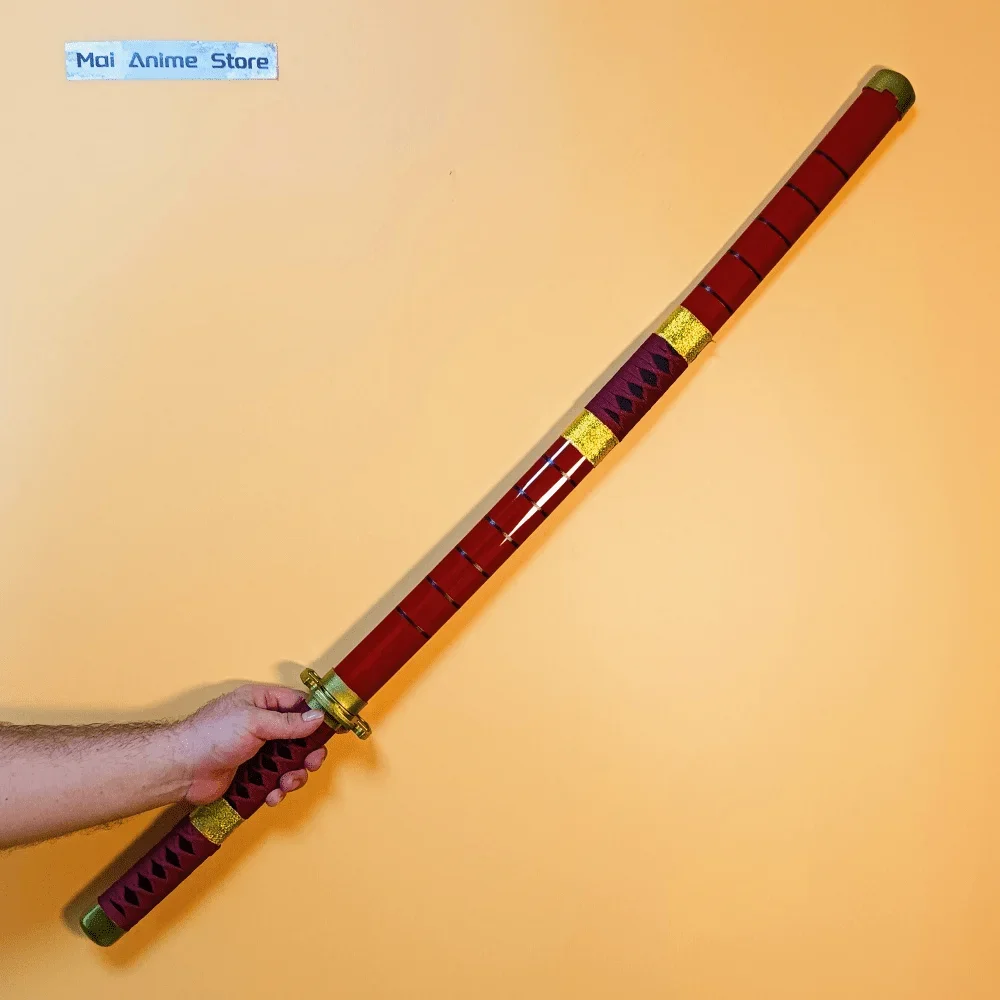40 pollici Roronoa Zoro Katana Reale Completo Katana Giapponese Anime Cosplay Prop Originale Samurai Sabre Spada di Legno Ninja Coltello Giocattolo Regalo