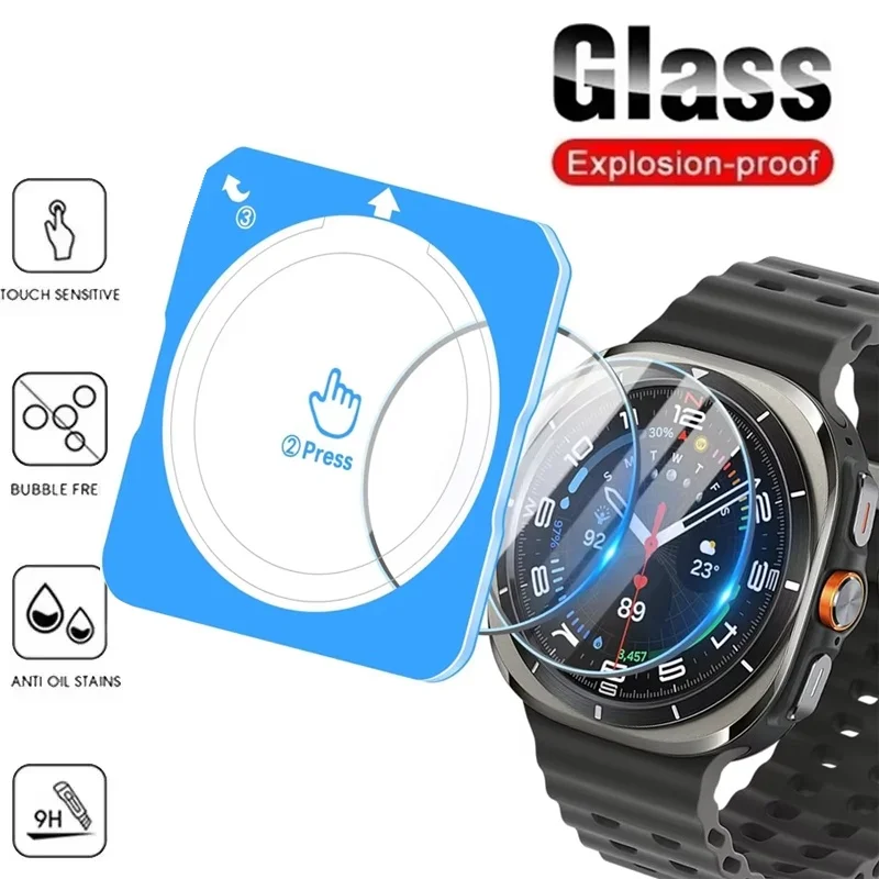 1-5PCS Tempered Glass Screen Protector For Samsung Galaxy Watch 7 40 44mm For Galaxy Watch 7 Ultra Protective Anti-Scratch Film