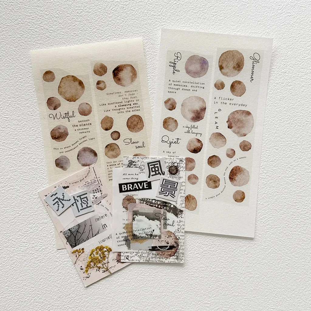 Asteroid Studio Vintage Memory Haze Dreamdust Metime Washi PET Tape for Card Making DIY Scrapbooking Plan Decorative Sticker