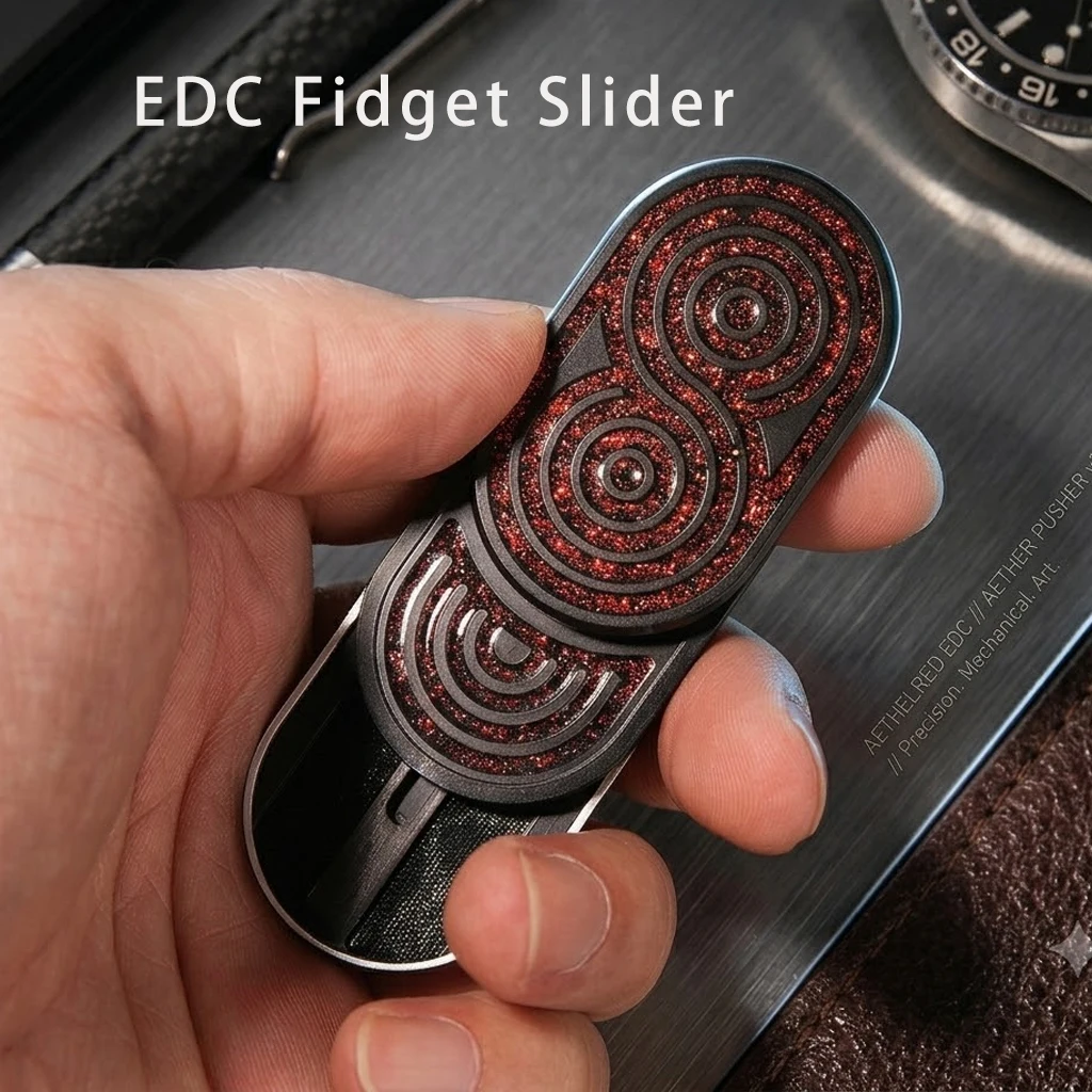 磁気血液塔スライダー金属製edcフィジェットトイ、ストレス解消フィンフィジェットスピナートイ、ストレス解消おもちゃ、大人子供向けギフト