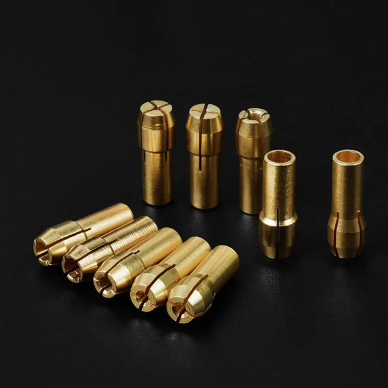 10Pcs 0.5/0.8/1-3.2mm Electric Grinding Accessories Drill Brass Electric Grinder Four-Prong Collet Chuck For Dremel Rotary Tool view 2