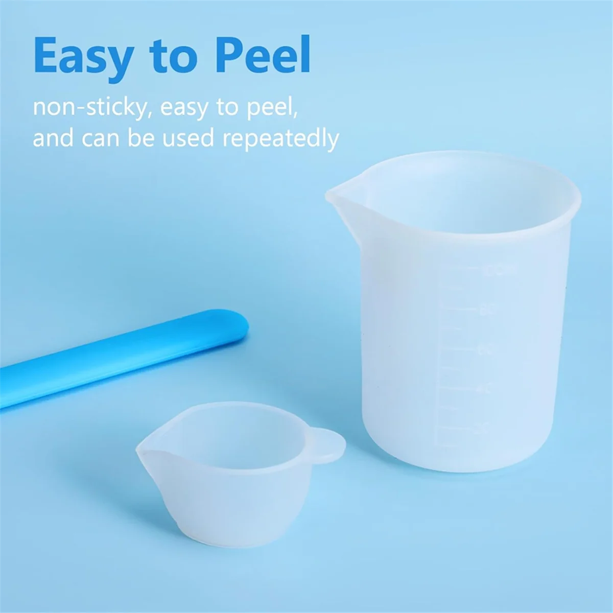 كوب قياس السيليكون من الراتنج ABXHH، مستلزمات الراتنج، كوب سيليكون 1 لتر و250 مل و100 مل، كوب خلط الراتنج، كوب خلط راتنجات الإيبوكسي