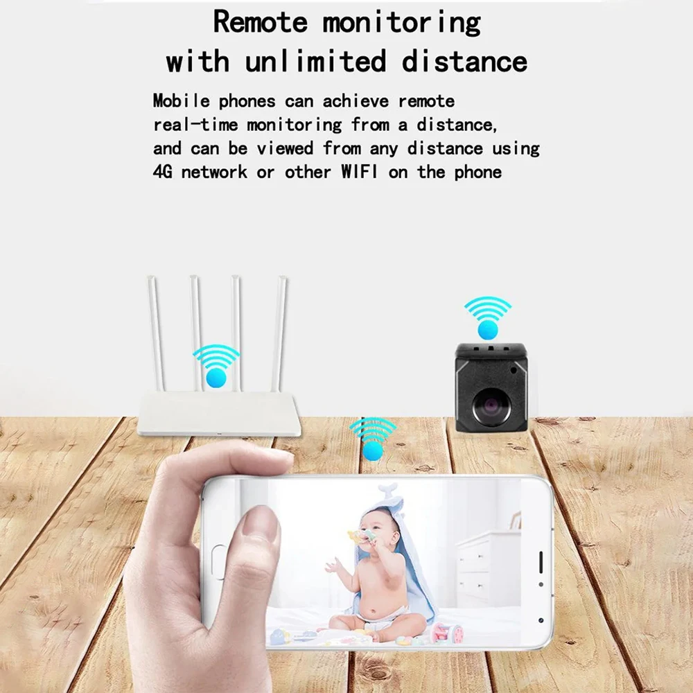 

4K High Definition Mini Camera Infrared Night Vision Video Surveillance 150 Degree Wide Angle WiFi Monitor Security Camera