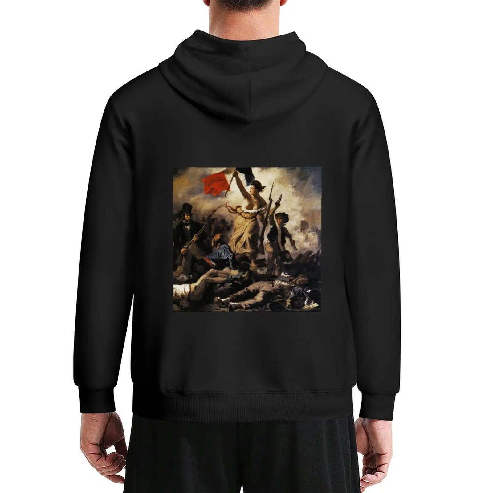 

Liberty leading the people painting by Delacroix famous masterpieces Hoodie graphic t shirts men aesthetic clothing hoodie men