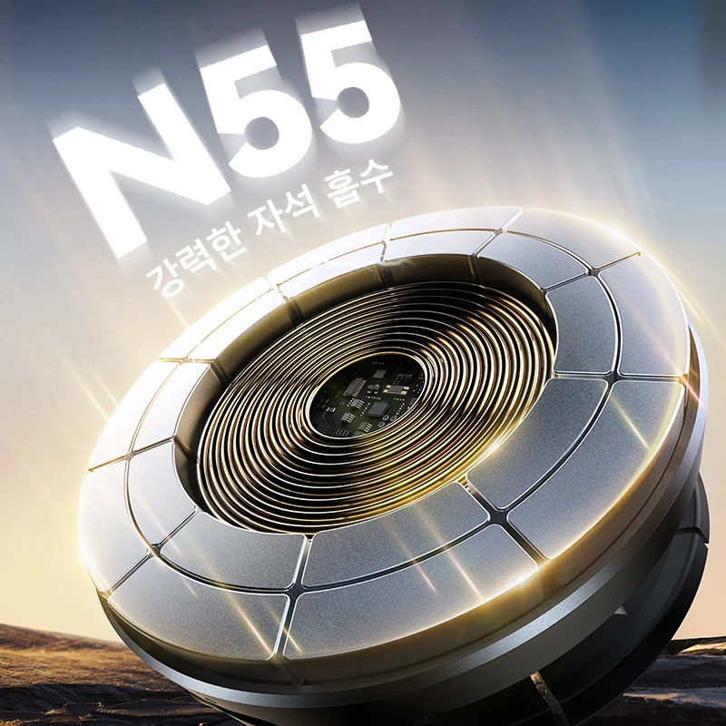 Joyroom 15W 무선 ​​충전 자기 자동차 전화 홀더 N55 강력한 자석 전화 마운트 360 ° 회전식 접이식 휴대폰 홀더 4.7-7'' 썸네일 4