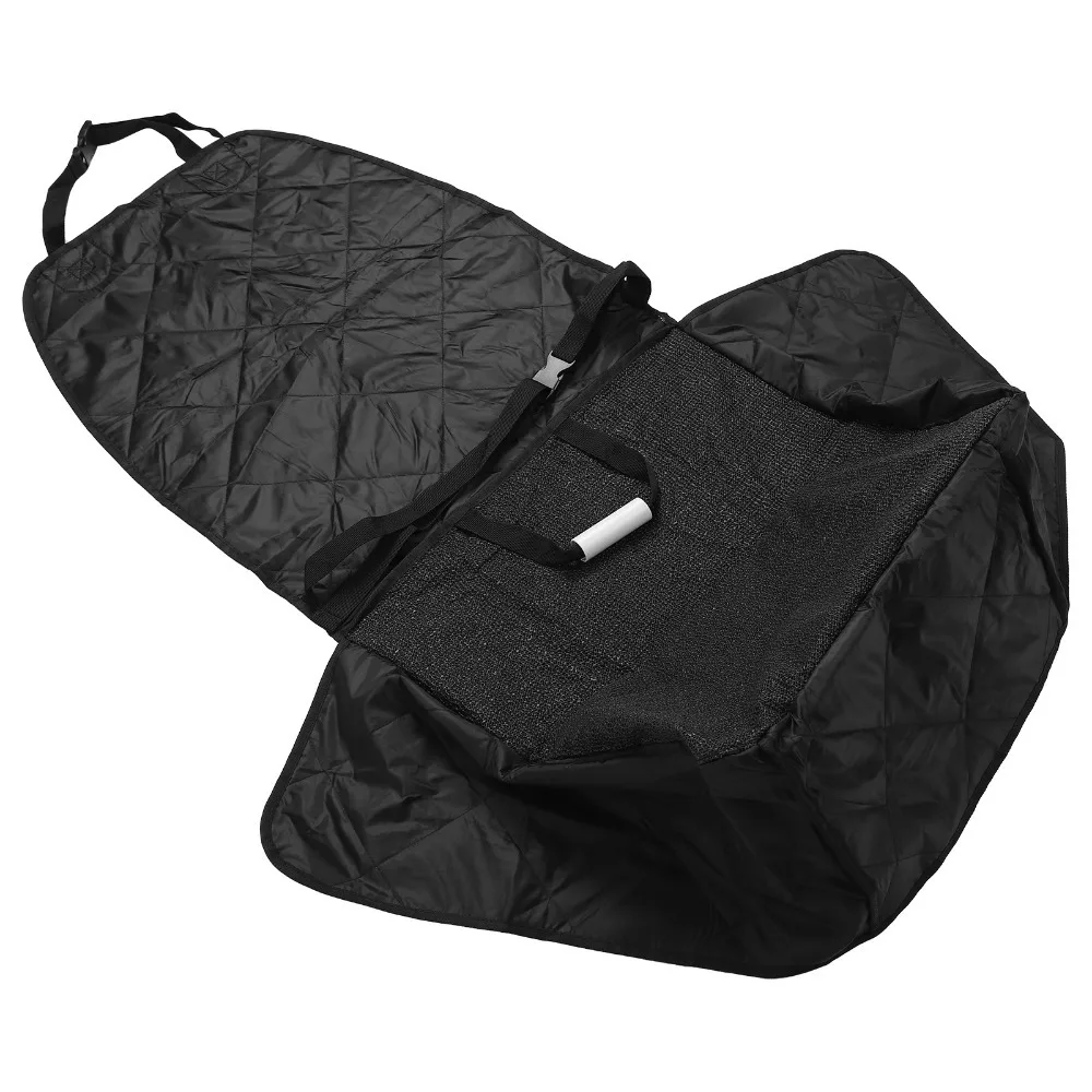 600D Oxford Cloth Pet Car Seat Cover Rubber Anti-Slip Back Solid Neutral Color Vehicle Pet Cushion Thick Padded Layer