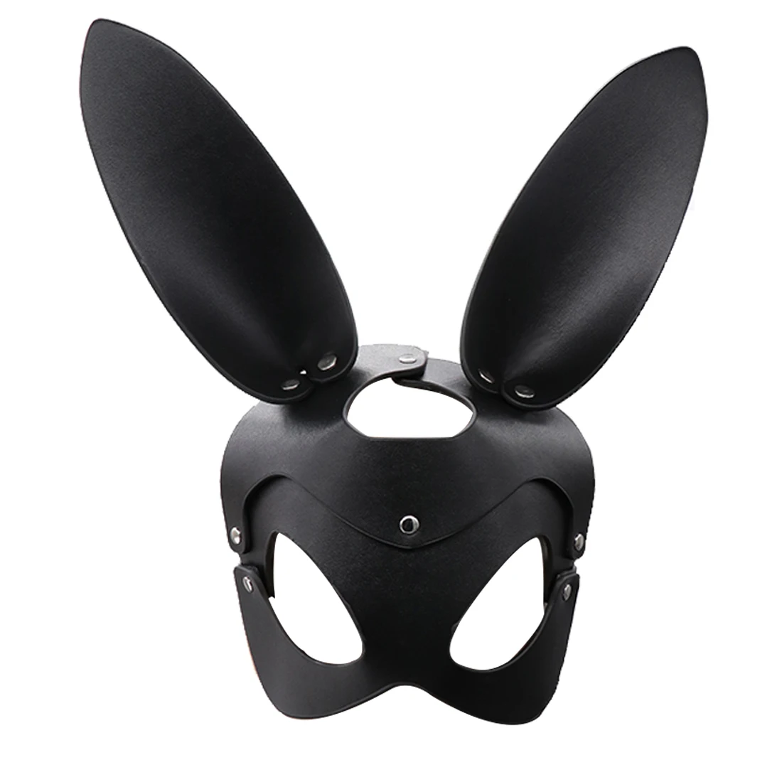 Masque en cuir demi-visage Bunny Girl pour femme, masque de paupières de renard, accessoires de jeu pour adulte, fête d'Halloween, accessoires de cosplay, chat Tim ade