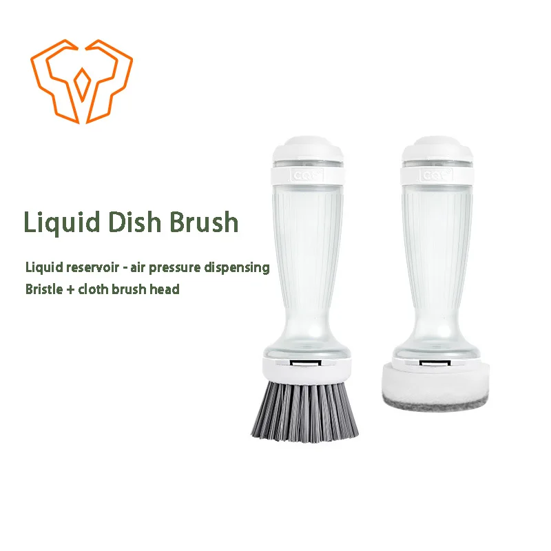 Add Liquid Wash The Pot Brush Kitchen Long Handled Brush Cleaning Dishwashing Brush Baijie Cloth