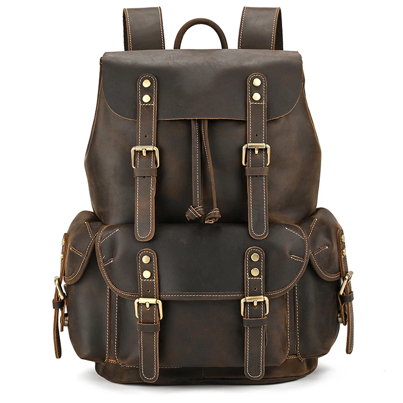 Large Leather Backpack For Men 17.3\