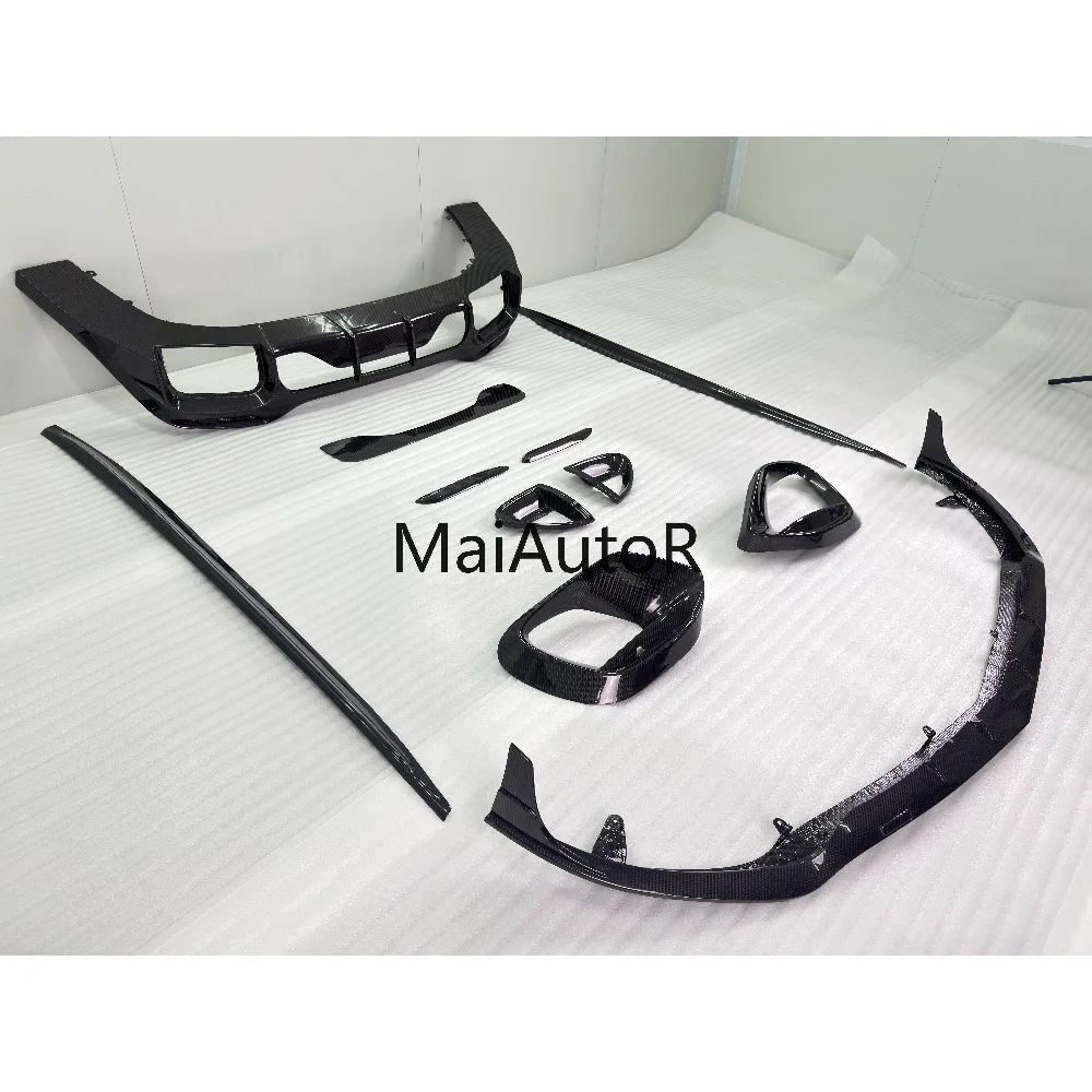 Car Body Front lip rear Lip Side Skirt rear spoiler For Benz AMG SL63 4MATIC+ upgrade to sport Style front bumperl body kits