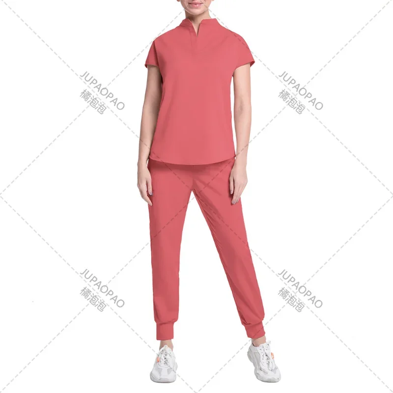 Pharmacist Operating Room Scrub Nursing Set Doctor Solid Color Surgical Gown Breathable Scrub Medical Uniform Lab Nurse Overalls