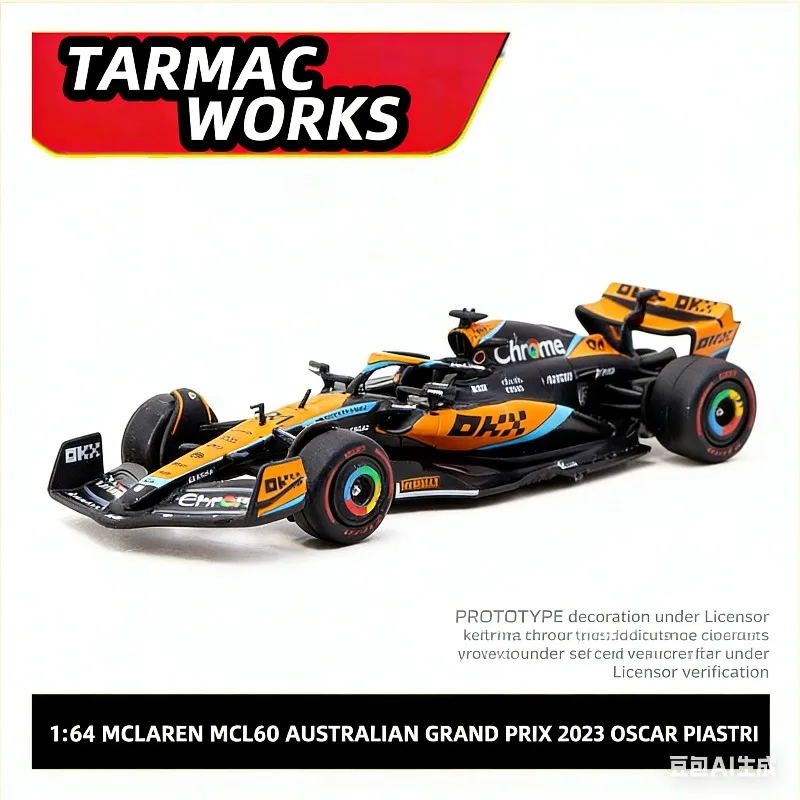 tw-1-64-マクラーレン-mcl60-2023-f1-ダイキャスト合金車モデル、男の子向けホリデーギフトおもちゃ、大人向けコレクション装飾品。