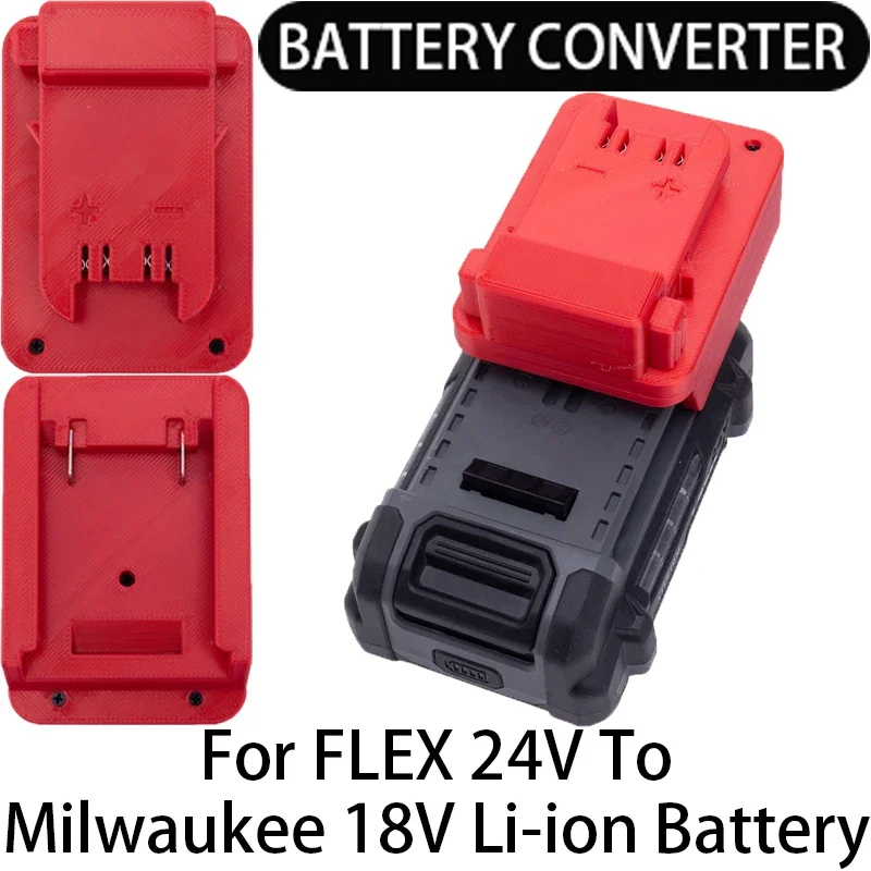 

Battery adapter for Milwaukee 18V Li-ion tools to FLEX 24V Li-ion battery adapter power tool accessories