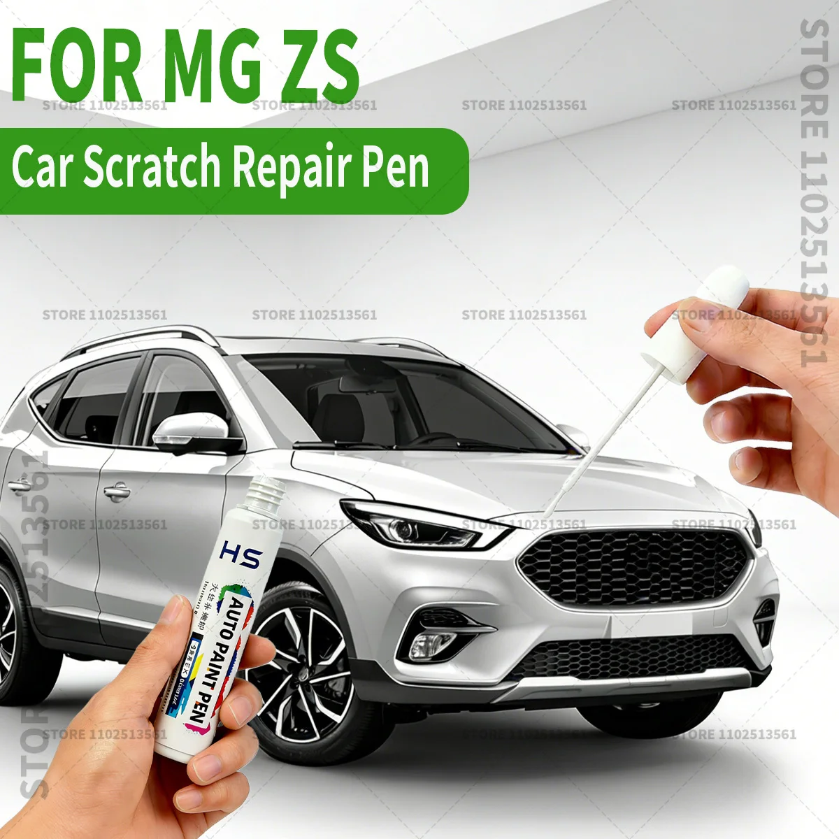 

Карандаш для ремонта автомобильной краски, средство для удаления царапин, аксессуары для авто DIY, черный, белый, синий, серебристый, оранжевый, красный NSC, для MG ZS 2017-2025 годов
