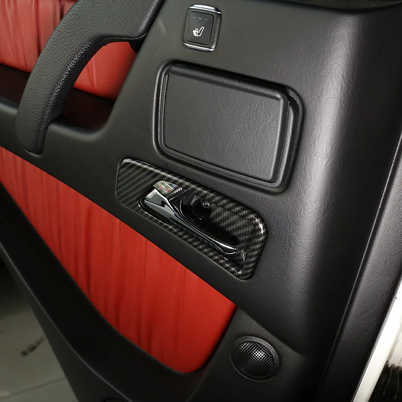 ABS Silver/Carbon Fiber Car Inner Door Handle Bowl Decoration Cover Stickers For MercedesBenz G Class W463 07-18 Car Accessorie view 6