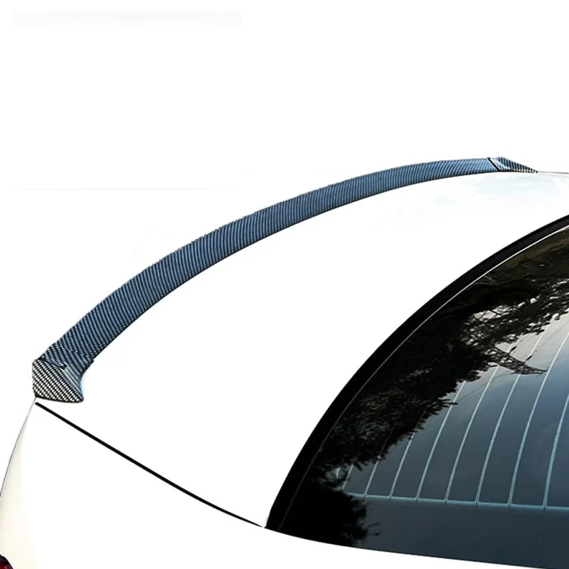 Universal Car Rear Spoiler, DIY Trunk Lip Wing with Carbon Fiber Style for Custom Auto Modification view 5
