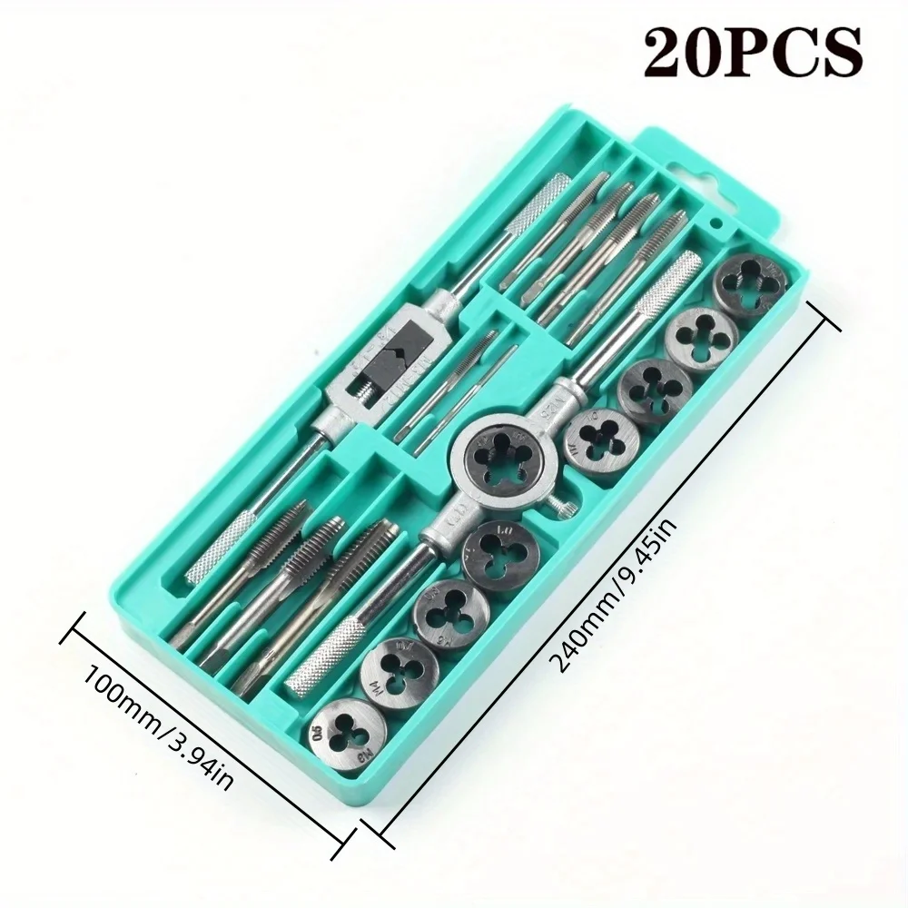 8/12/20In 1 Tap And Die Set M3-M12 Male Thread Screw Threading Tool Kit Alloy Steel Female Mechanical Professional Tools Machine