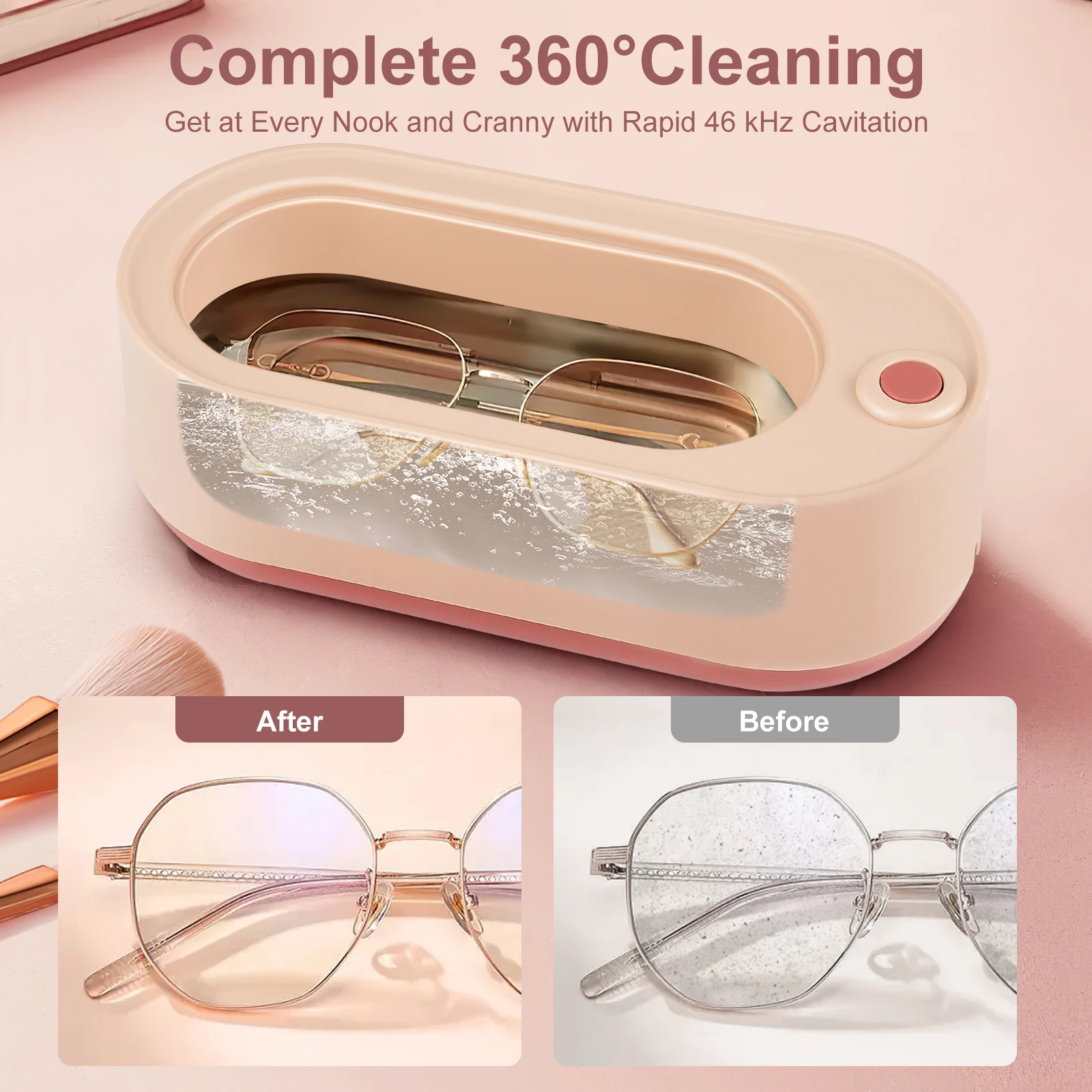 Ultrasonic Jewelry Cleaner Portable Professional Ultrasonic Cleaner For Cleaning Jewelry Eyeglasses Watches Shaver Heads