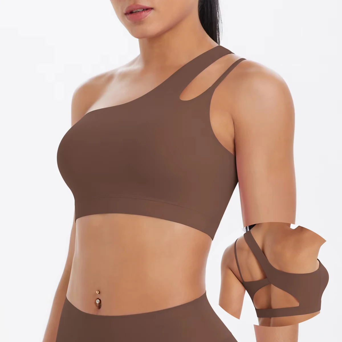 

Women Sports Bra Push Up Fitness Bras One Shoulder Shockproof Yoga Bra Breathable Gym Yoga Running Bra Sexy Vest ﻿