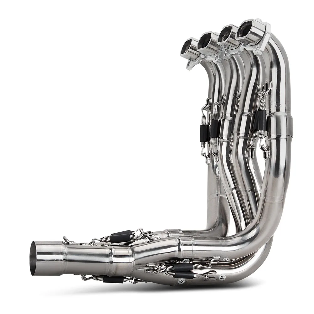 For Kawasaki Ninja H2R H2 H2C Motorcycle Exhaust Full System Modify Titanium Manifold Slip on Line Muffler Glossy Escape Kit