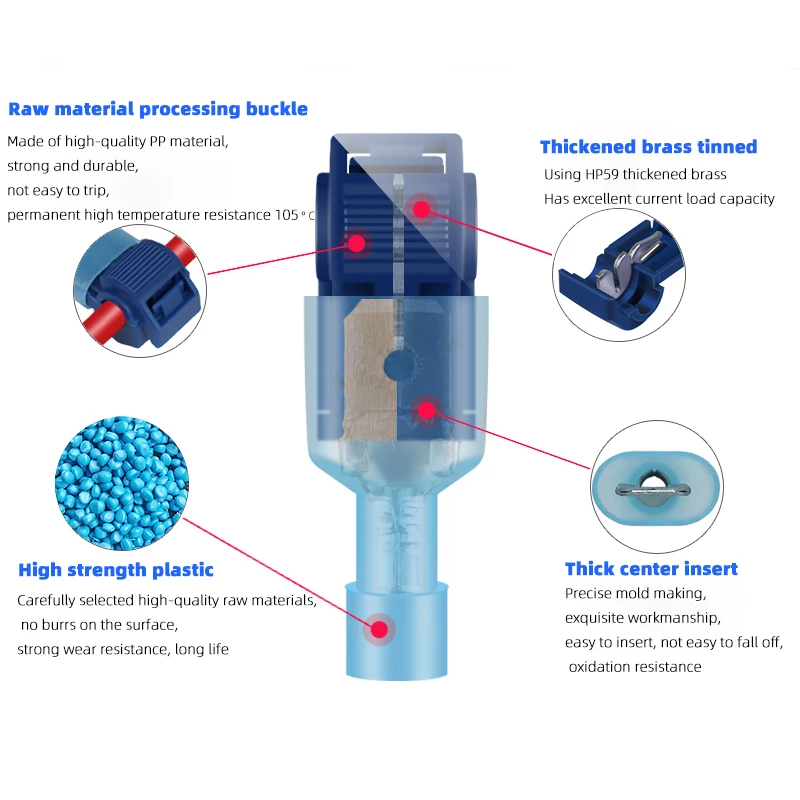 Terminal T-type LED light cable connector 10/30pcs Home decoration power line wiring terminal various specifications color