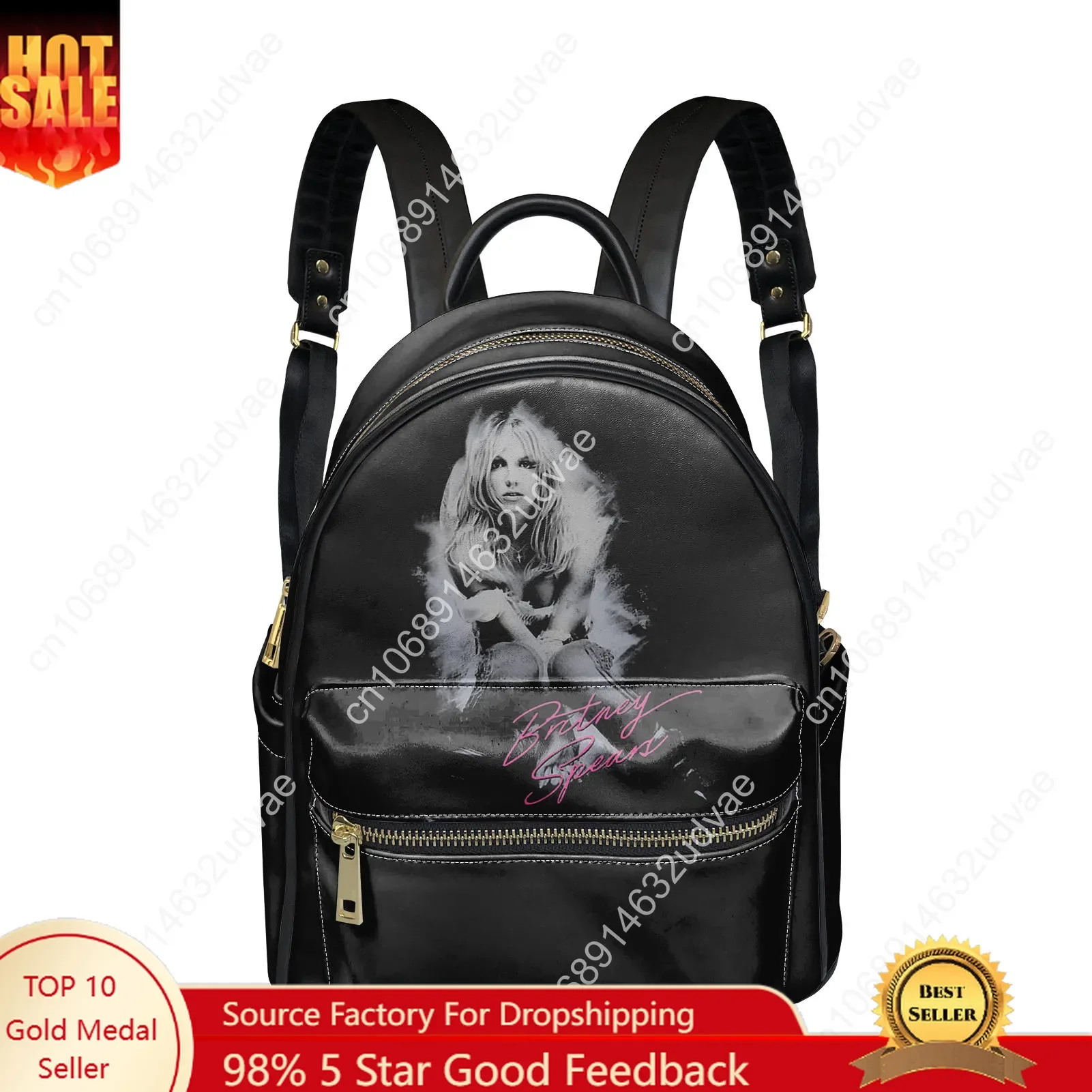 

Britney Spears Backpack Womens Men Knapsack Personalized Text Image Double Shoulder Bag Business Bookbag Rucksack Gift Daypack