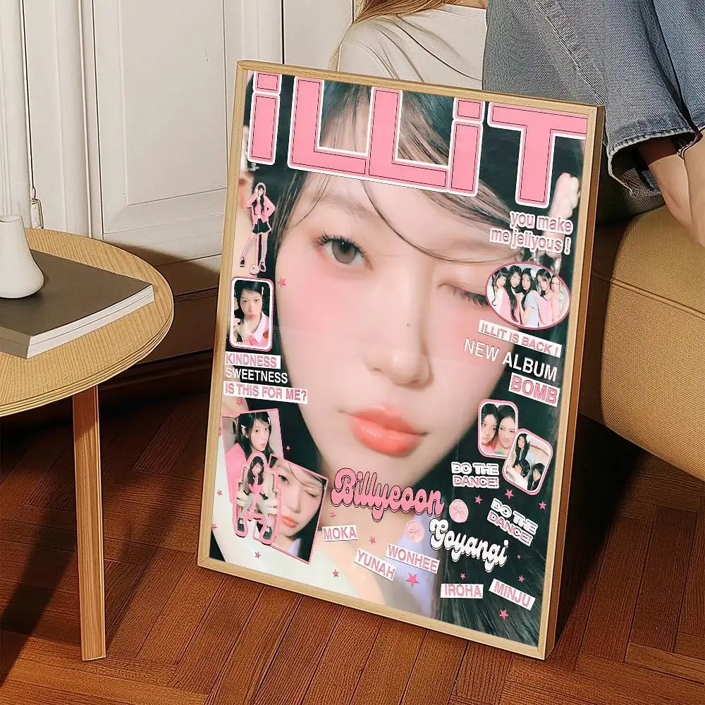 Musik Koreanisches Kpop I-illit Klassisches Anime-Poster Selbstklebender Kunst-Wasserdichter Papieraufkleber Kaffeehaus Bar Zimmer Wanddekoration – Detail 6