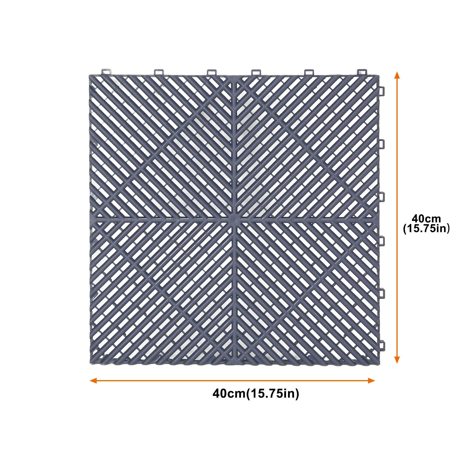 Azulejos entrelazados para piso de garaje, 25/50 Uds., azulejo de cubierta, drenaje de agua y nieve, EE. UU.