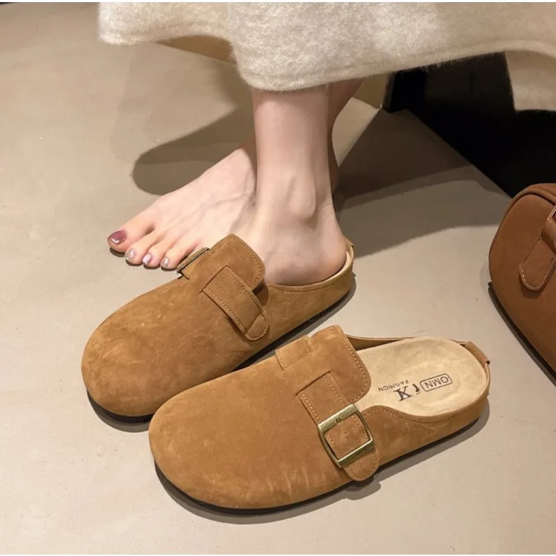 2025 Retro Suede Clogs for Women Clogs Soft Footbed Mules Slipper Comfort Potato Shoes with Arch Support Beach Sandal irl