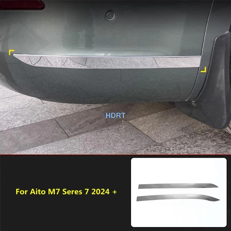 

Car Styling Rear Bumper Anti Scratch Side Corner Body Trim Decoration Frame Auto Exterior Accessories For Aito M7 Seres 7 2024 +