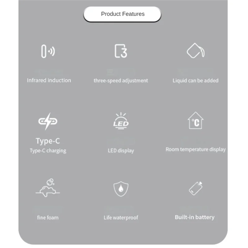 ABLU-自動充電式液体ソープディスペンサー、電動ソープディスペンサー、モーションセンサーハンズフリーソープディスペンサー使いやすい