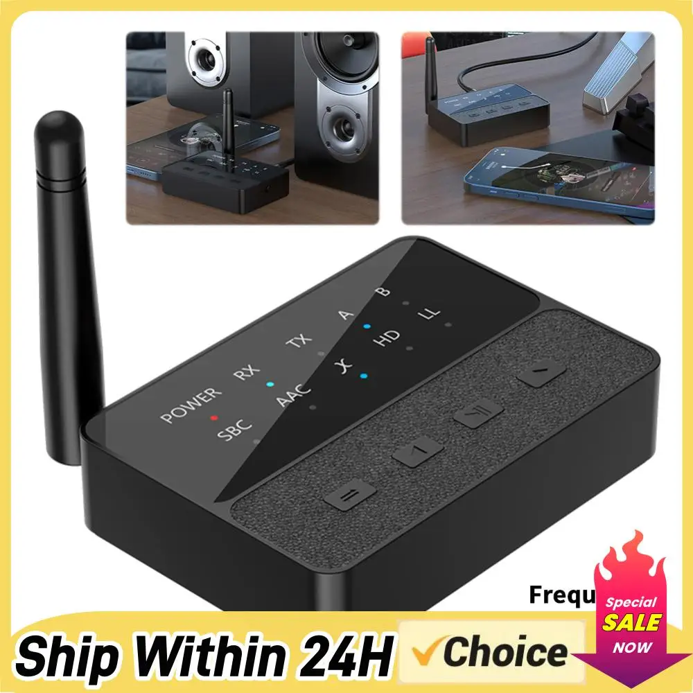 

Bluetooth-совместимый беспроводной стереоприемник-передатчик 5.3, 2-в-1, HIFI стереоадаптер, беспроводной аудио-донгл для колонок, телевизоров, ПК