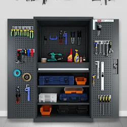 Workshop heavy tool cabinet double door drawer garage locker multi-function thickened hardware tool cabinet