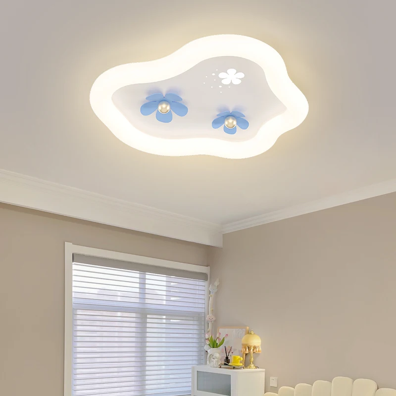 

Eye Protection Children's Room Light Flower Creative Ceiling Light Cream Style Romantic And Warm Bedroom Light Living Room Light