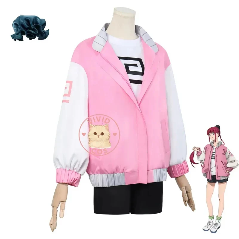 w;3'c\6,b'Sakamoto Dias Nova Series Anime Shaotang Lu Two-Dimensional Cosplay Costume Pink Coat RPG Full Set of Women's 7;m/8\f; view 2