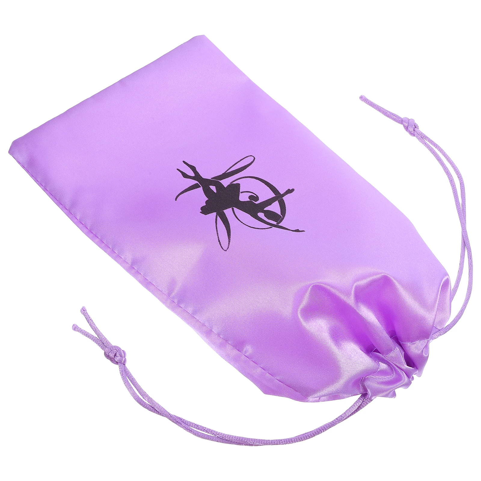 

1Pair Drawstring Dance Shoe Pouch Satin Ballet Shoe Bag Large Capacity Lightweight Portable for Competitions